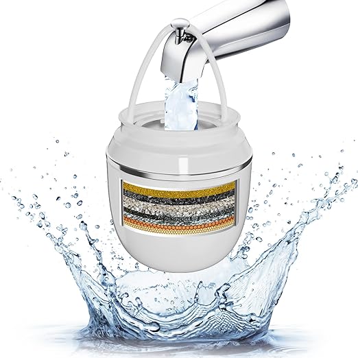 Bath Water Filter for Tub Faucet-10 Stages Bathtub Filter-2,500 Gallons of Filtration, KDF Remove contaminants, Chlorineand Fluoride, Hard Water Softener,Protects Skin,Hair & Nails(Deluxe Edition)