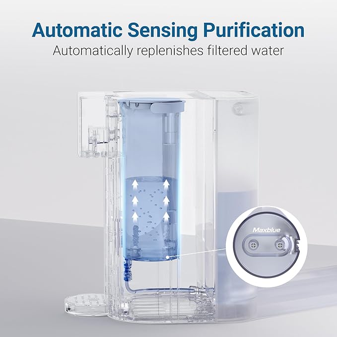 Maxblue MB-PWT Pure Water Tank, BPA Free, 34 OZ, Portable Pure Water Tank for WD-C1S and WD-C1H Countertop Reverse Osmosis System