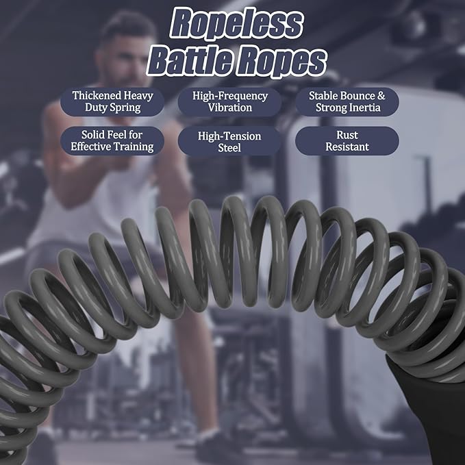 Weighted Ropeless Battle Ropes for Home Gym, Heavy Duty Portable Cordless Battle Ropes for Home and Outdoors，Workout Exercise Rope for Women and Men,2PCS