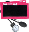 Dixie Ems Deluxe Aneroid Sphygmomanometer Blood Pressure Set W/ Adult Cuff, Carrying Case and Calibration Tool - Pink