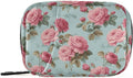 Pink Flower Zipper Travel Medicine Bag Vintage Large Capacity Pill Storage Bag Unisex Printed Pill Organizer for Medicine Vitamin