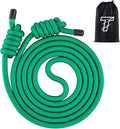 Flow Rope Exercise Jump Rope For Fitness, Working Out, Flow with 9 Ft Adjustable Double Woven Workout Rope For Men, Women, Beginners' Training – Indoor & Outdoor Cardio