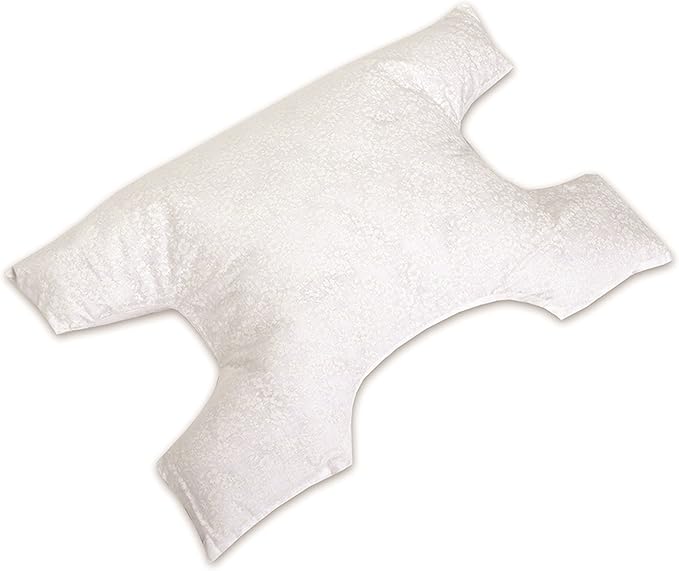 Hermell Products Softeze BreathEasy CPAP Pillow , White-on-white floral print