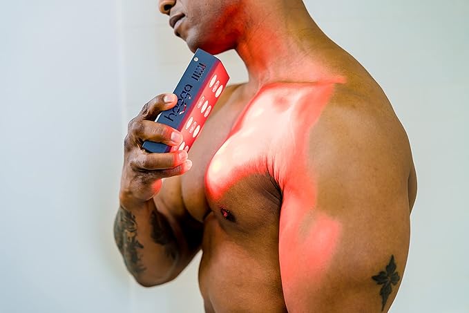 Hooga Charge Portable Red and Near Infrared LED Light Device, 660nm 850nm Dual Wavelength, Rechargeable with Travel Case