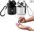 GlucoPod - Portable Keychain Pill Holder Case for Emergency Glucose Tablets & Critical Meds Discreet Waterproof for Travel Bags Pocket Purse GlucoTab Carrier with Carabiner Each Holds up to 4 Tabs 2pk