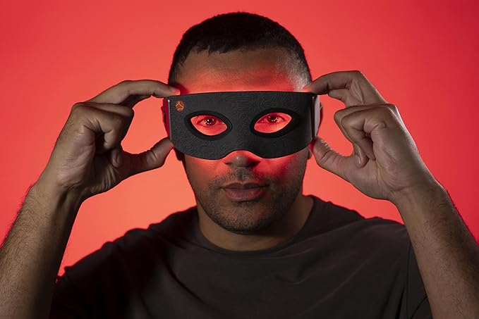 Red Light Eye Mask - Reduce Dark Circles & Wrinkles, Red Light Therapy for Under-Eye Treatment & Rejuvenation, Anti-Aging, Boost Collagen - Only 3 Minutes a Day