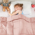 yescool Pink Weighted Blanket 5 Pounds Cooling Weighted Lap Blanket, Heavy Blanket for Sleeping, Weighted Throw Blanket Gifts for 40-60lbs, 40"x60"
