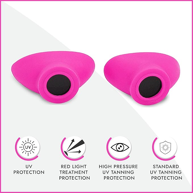 Super Sunnies Slim Flex UV Eye Protection FDA Compliant Eyeshields Individual Tanning Bed Goggles, Red Light Therapy Glasses