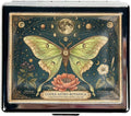 7 Days Chromed Shiny Silver Pill Organizer with Mirror Inside Has 8 Separate Compartments Rectangle,Versatile Storage for Medication - Ideal Travel Accessory (A Beautiful Butterfly)