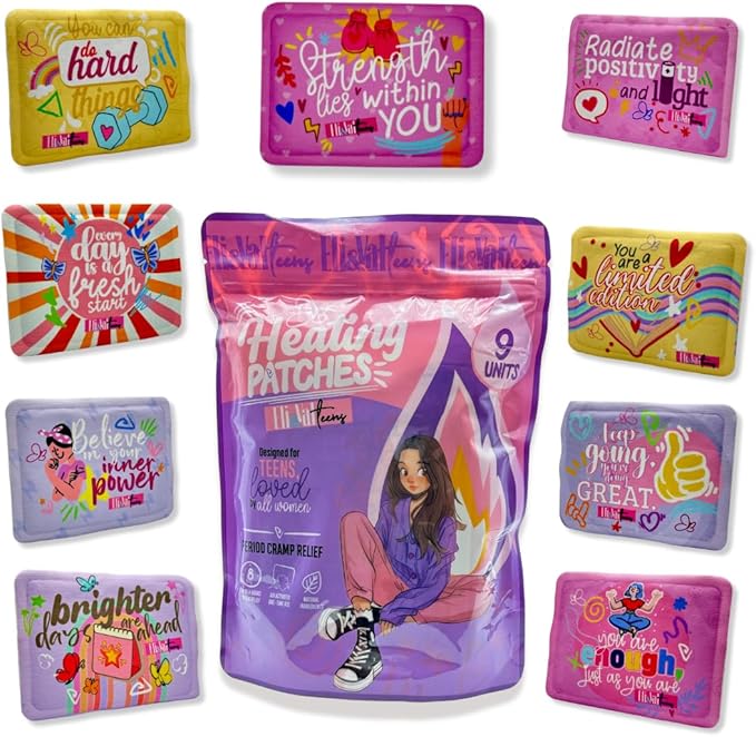 Period Heating Pad for Cramps – Period Kit for Teens, Tweens, Girls, and Women Essentials -Period Stuff -Disposable Heating Patches for Menstrual Cramp Pain Relief, Portable Heat Therapy