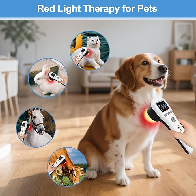 Near Infrared Red Light Therapy for Body Pain Relief, 16x650nm+2x860nm+2x940nm,Handheld Red Light Therapy Device for Human Shoulder Neck Knee Feet Back Leg,Pets Dog Cat Horse Equine Home
