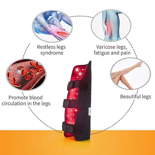 Red Light Therapy Device for Leg & Arm Pain, Near Infrared Therapy Wrap for Calf Thigh Pain Relief Portable Deep Light Therapy with Timer for Muscle Recovery