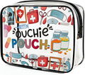ZAHSY Medicine Ouch Pouch First Aid Bag Organizer Gift Bags for Travel Trailer Accessories Pill Med Storage Bag with Zipper Funny Ouchie Pouch for Best Friend Medical Medicine Bags for Daughter