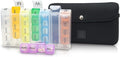 Made Easy Kit Pill Case Large 7-Day / 28 Compartments in Neoprene Carrier with Storage Pill Box in Daily in Morn, NOON, EVE, Bed a Weekly Vitamin, Medicine, Capsule Organization (Black)
