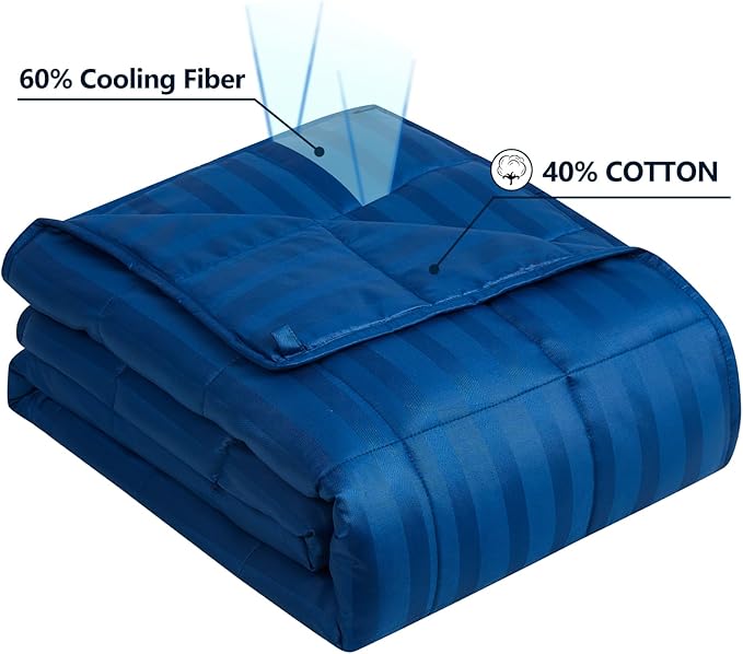 Weighted Blanket Kids (36"x48" 3lbs),Ultra Soft and Cozy Cooling Weighted Blanket Kids,Heavy Blanket with Machine Washable Soft Blanket, Navy Blue