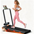 16% Incline Foldable Walking Pad, 2.5HP Quiet Under Desk Treadmill, 15.2" Wide Belt Portable Compact Treadmill for Home Office with 300LB Weight Capacity