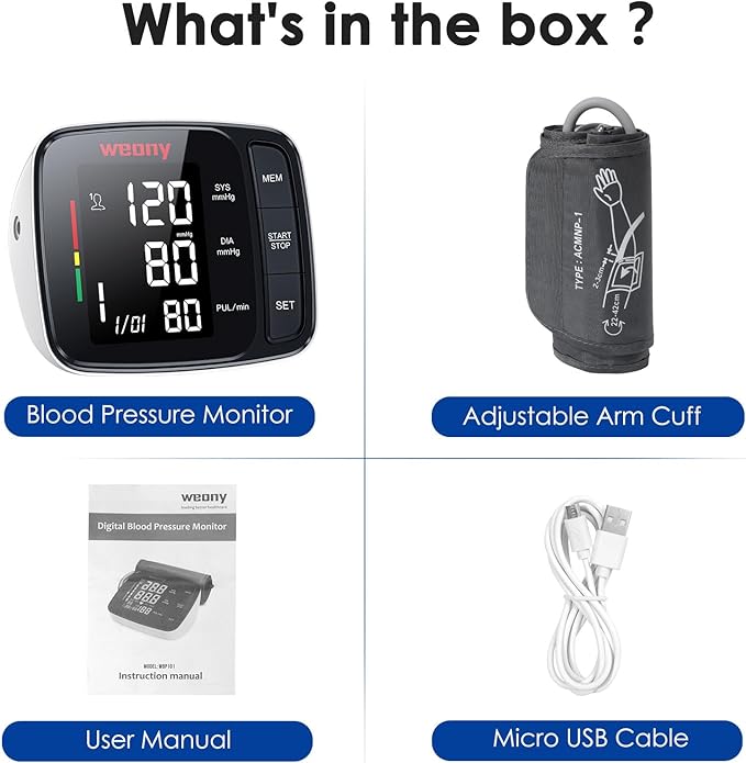 Blood Pressure Monitor,Upper Arm Blood Pressure Monitors for Home Use,FSA&HSA Eligible Digital Blood Pressure Machine,Adjustable 8.7"-17" Blood Pressure Cuff Backlight LCD 2 * 90 Memory