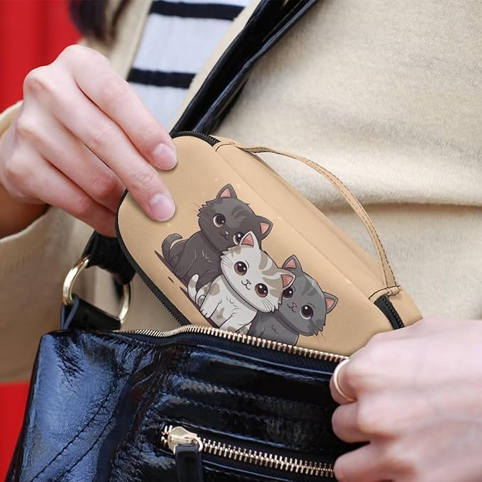 Cat Family Insulin Cooler Travel Case Diabetic Medication Organizer Medical Cooler Bag Waterproof and Insulation Liner