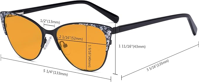 Eyekepper Oversize Ladies Butterfly Design Blue Light Glasses -Computer Screen Eyegalsses Women