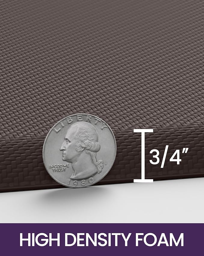 DEXI Kitchen Mat Cushioned Anti Fatigue, Extra Long Large Comfort Standing Floor Mats Waterproof, Memory Foam Antifatigue Runner Rug for Desk Office, Sink, Laundry, 70x20, Brown