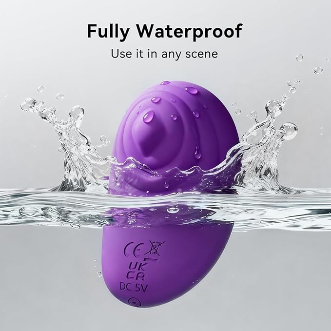 Multifunctional Handheld Electric Relaxation Massager, 10 Modes Waterproof Mini Massage Tool, Violet