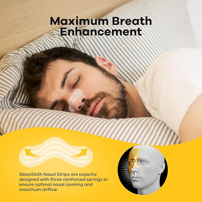 Nasal Strips for Snoring (36 Count), Extra Strength Nose Strips for Breathing, Anti Snoring Nasal Strips for Sleeping, Congestion Relief for Colds & Allergies, Sensitive Skin, Clear