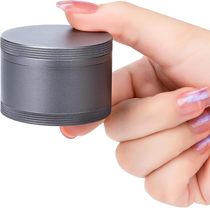 Metal Pill Box Pill Case - Waterproof Travel Medicine Organizer Single Round Aluminum Alloy Storage Daily Pill Container Multitool EDC Every Day for Vitamin, Fish Oil Gray Big Size