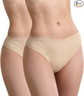 Washable Incontinence Underwear for Women, 2 oz Ladies Leak Proof Briefs for Postpartum Bladder Control 2 Pack (Beige, M)