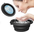 Large Silicone Bowl for Face Ice Bath with Built-In Icetray, Foldable and Hanging Design for Easy Storage and Carrying, Dipping Face Ice Bath at Home and Travel (Black)