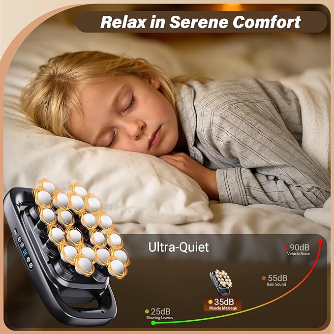 20 Head Massage Gun Deep Tissue, 2026 Upgrade Back Muscle Massager with3 Modes & 30 Intensities,2600mAh,6H Runtime Quiet Percussion Massager for Legs, Waist, Back Muscle Pain Relief