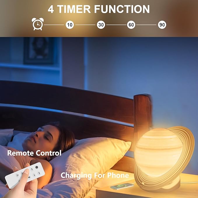 10000 Lux Sun Lamp with 3 Color Temperatures, Adjustable Brightness, 4 Timer & Memory Function, Sunlight Lamp with Remote Control for Home, Happy Life (Gold)