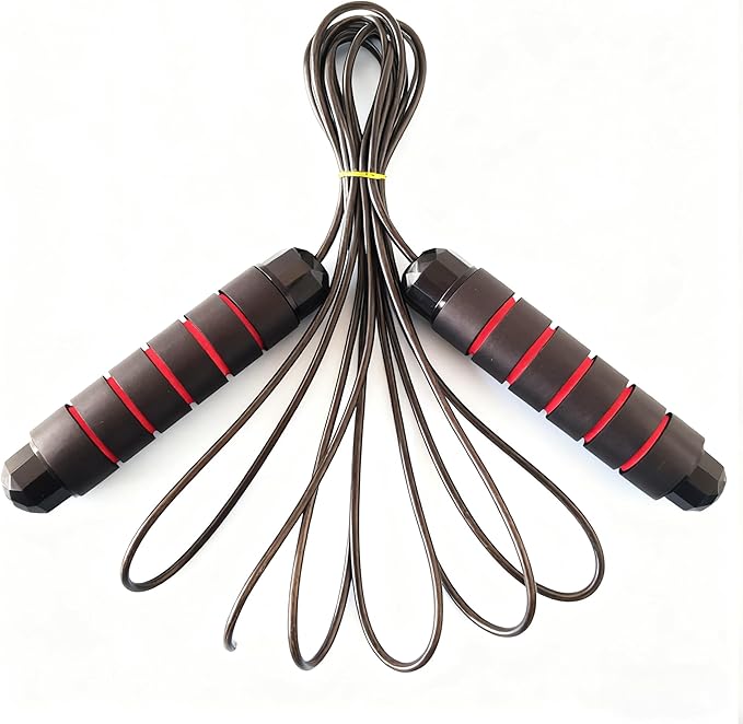Jump Rope, Adjustable Jump Ropes,Skipping Rope Tangle-Free Rapid Speed with Ball Bearings for Women Men Kids,Exercise & Slim Body Jumprope at Home School Gym