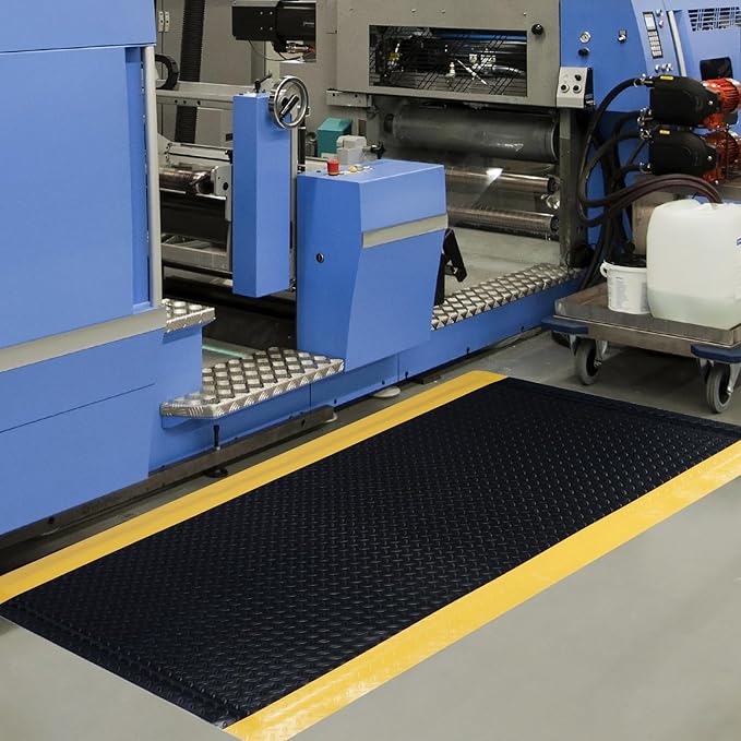 Anti Fatigue Mats Industrial 3' x 7' 15/16" Thick Ergonomic Standing Mat Commercial Kitchen Mat Heavy Duty Diamond Plate Cushioned Shop Floor Mats Helps Relieve Back and Leg Soreness