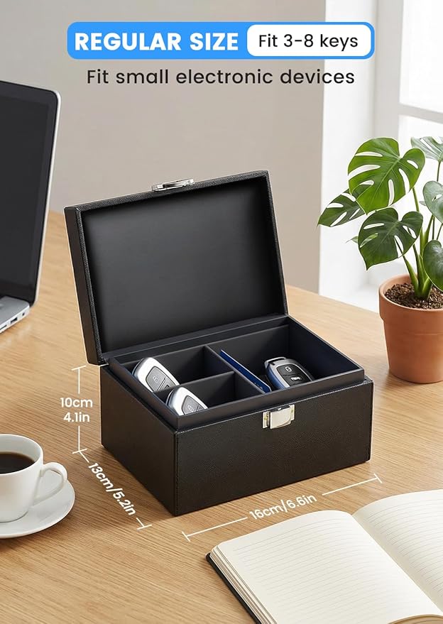 Faraday Box for Car Keys, Key Fob Signal Blocker Rfid Box for Car Keys, Faraday Key Fob Protector Signal Blocking Box