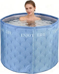Foldable Bath Tub for Adults, Large Foldable Hot Ice Plunge Tub for Recovery, Collapsible Hot Cold PlungeTub Suitable for Home Outdoors Gyms (Insulation)