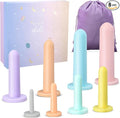 Geiserailie 8 Pcs Silicone Pelvic Floor Strengthening Device Fitness and Kegel Exerciser Set Muscle Trainer Exerciser Stretcher with Bag and Box for Women, 8 Different Sizes(Macaron)