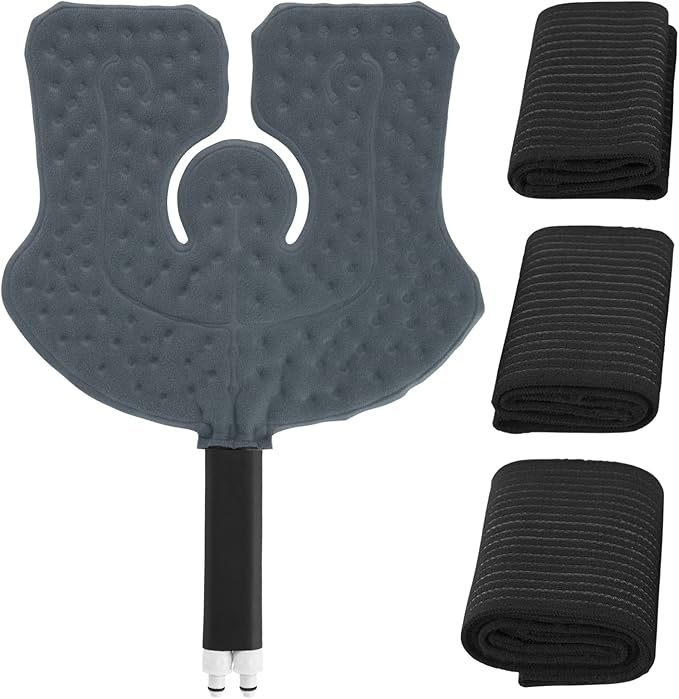 Vive Cold Therapy Machine Replacement Pad - Flexible Ergonomic Reusable Padding for Ice Cold Therapy - Universal Shoulder, Ankle, Hip and Knee Adjustable Device Accessory for Swelling (Pads Only)
