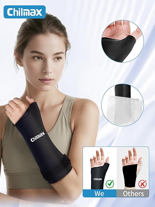 Wrist Ice Pack Wrap for Hand, Thumb & Arm with Extended Coverage, Carpal Tunnel Cooling Sleeve for Better Putting On & Off, Cold Gloves Reusable