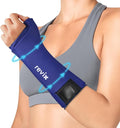 REVIX XL Wrist Ice Pack for Hand - Reusable Cold Pack Wrap with Full-Length Coverage for Hand, Thumb & Forearm, Easy-On Hands Ice Pack Sleeve for Daily Comfort & Post-Workout Recovery