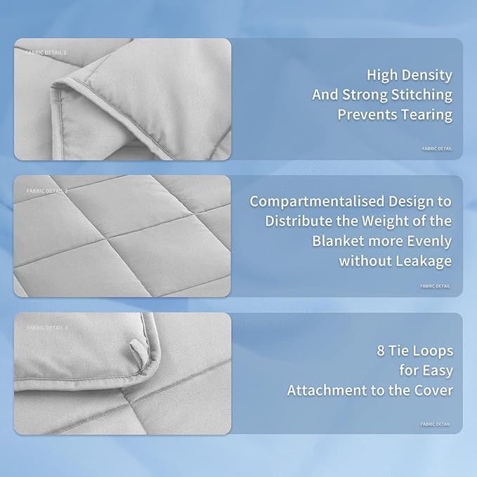 Topcee Weighted Blanket (20lbs 80"x87" King Size) Soft Cooling Heavy Blanket Sleeping, Apply to 190-210 lbs Body, Thick Breathable Blanket with Glass Bead, Easy Care