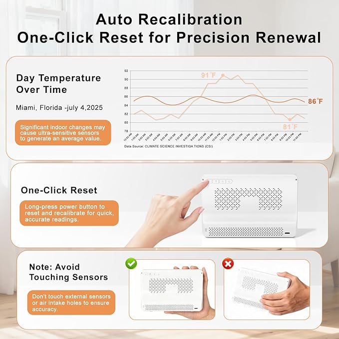 16 in 1 Air Quality Monitor Indoor 7" Display 9 AQI+7 AQI Alerts,Portable Air Quality Tester CO2, TVOC, PM2.5 PM1.0 PM10, HCHO Temperature Humidity Temp & Time Air Quality Meter for Home