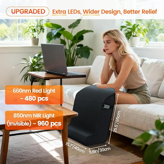 LIGHTIUM Red Light Therapy for Feet & Legs – 2026 Upgraded Device with 480 LEDs, 3-in-1 Chips, Extra-Large Infrared Wrap, 5 Modes, Adjustable Timer, Ideal Gift for Women & Men, 11.8" × 15.7" × 25.5"