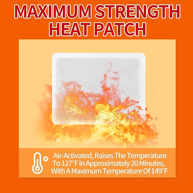 Heat Patches for Menstrual Cramp Relief, Adhesive Heating Patches for Period Cramps, Portable Instant Hot Packs, Travel Size Heat Pads on Cruise- 20 Packs