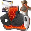Graphene-Infused Electric Heating Pad,Weighted Heating Pads for Neck and Shoulders and Back,FSA Eligible Items Only List,Heat Pad with 4 Auto-Off Timers,23"x19",ETL Certified,Gray