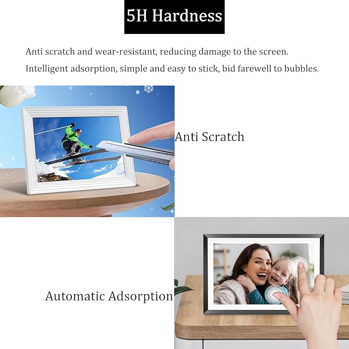 i-Tensodo 2 Pack Anti-Glare Screen Protector for Universal 10 inch Digital Photo Frame, Eyes Protection Filter Film Reduce Eyes Strain