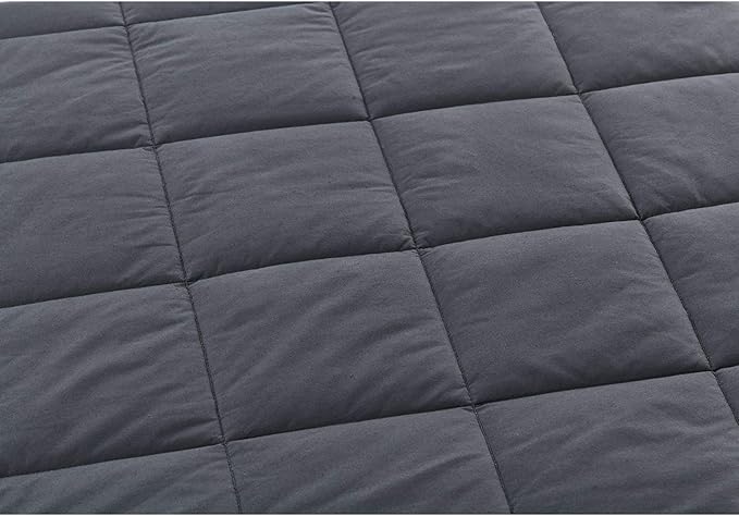 RelaxBlanket Kids Weighted Blanket | 40''x60'',10lbs | for Child Between 90-130 lbs | Premium Cotton Material with Glass Beads | Dark Grey