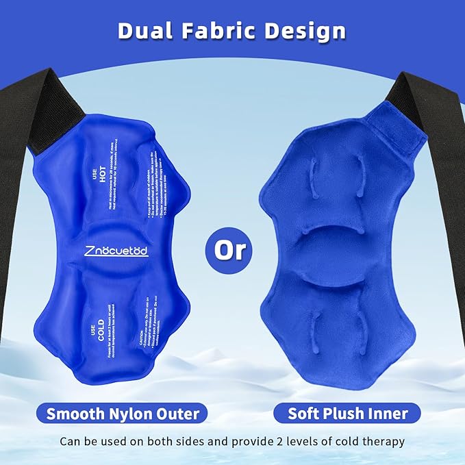 ZNÖCUETÖD Ankle Ice Pack Wrap for Swelling, Gel Wrist Foot Ice Packs for Injuires Reusable, Hot Cold Pack Compression for Pain Relief, Achilles Tendonitis, Plantar Fasciitis, Sprained,Surgery Recovery