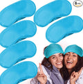 6 Pack Blindfold Eye Mask Cover Sleep Mask for Party Games Travel Sleep Team Build Party Supply with Adjustable Strap for Women Men Kids, Light Blue
