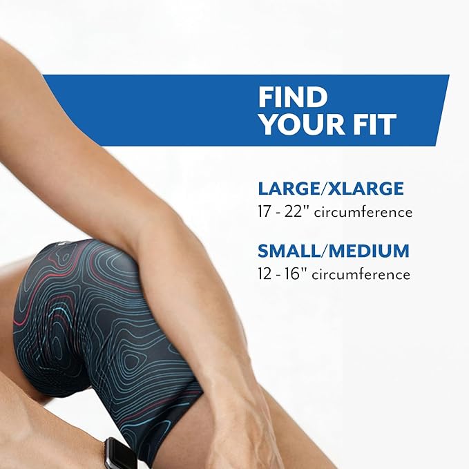 Brownmed Hot/Cold Sleeve - Stretchable Compression Sleeve for Mobility Support - Mild Compression Sleeve with Soft Gel Lining - Washable - Lightweight, Travel-Friendly - L/XL
