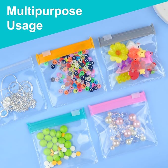 180 Pcs 9 Colors Reusable Pill Pouch Bags, Zippered Translucent Medicine Organizer, Travel Pill Organizer with Labels Slide Lock, Small Plastic Bags for Accessories, Jewelry etc.